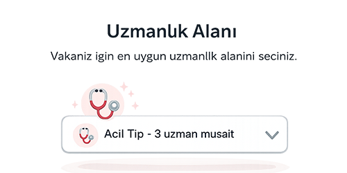 AcilDesk uzmanlık alanı seçimi